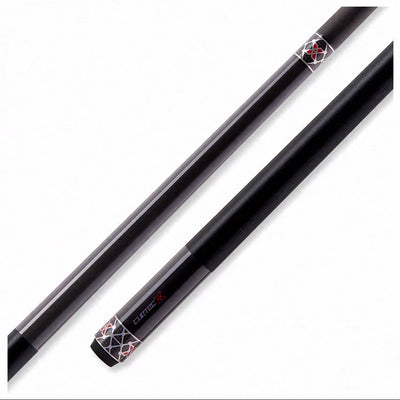 Cuetec Cynergy X Raw Black with Black Poly Wrap Pool Cue - 95-120UPW