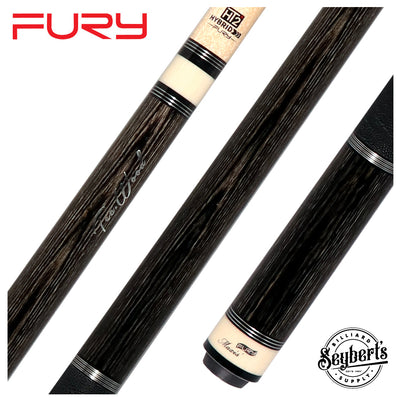 Fury Gray-Stained Tec-Wood Cue | Elephant Wrap | + Free Extension - FUTW2