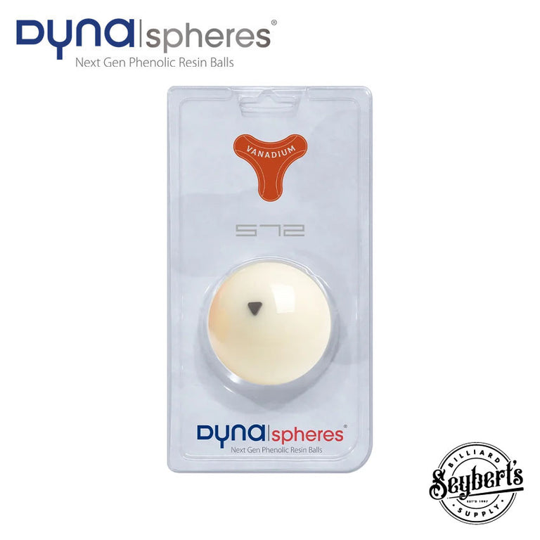 Dynaspheres Vandium 572 Cue Ball - 2 Black Triangles