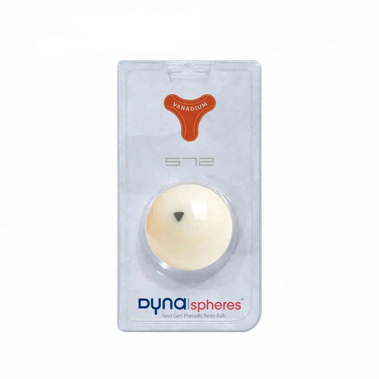 Dynaspheres Vandium 572 Cue Ball - 2 Black Triangles
