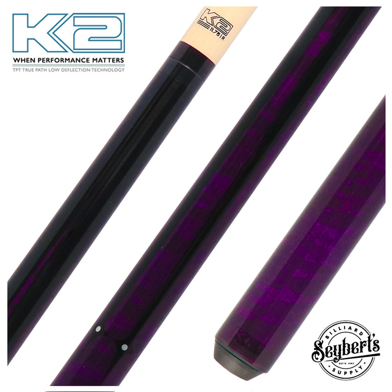 K2 Purple Sneaky Pete Radial Pool Cue with 12.5mm Shaft - KLSPPL