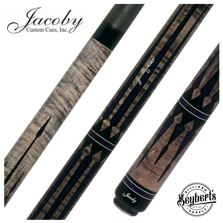 Jacoby Gray Stained Curly Maple with Azurite Web Custom No Wrap