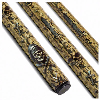 EVO Pirate Golden Plunder No Wrap Pool Cue