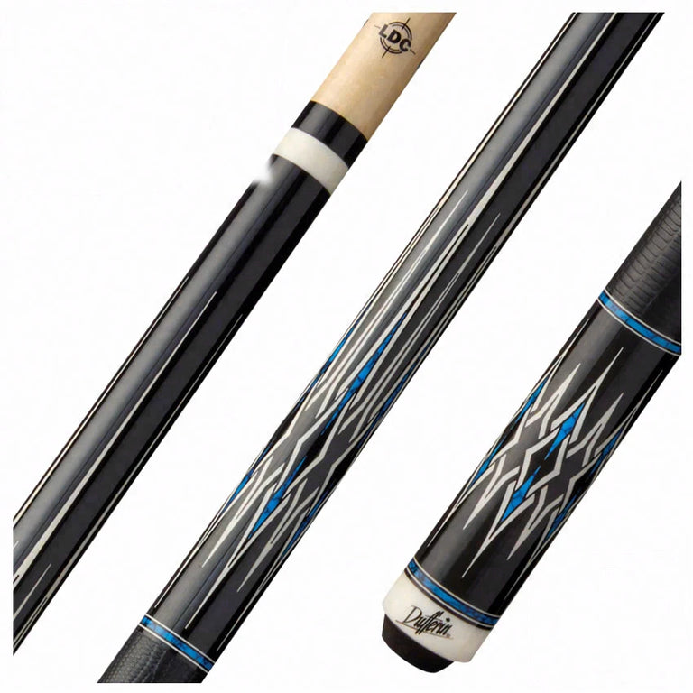 Dufferin Blue Ridge Pool Cue with Lizard Embossed Leather Wrap