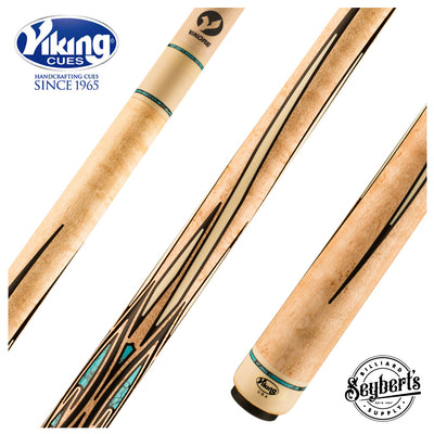 Viking HL0604 Helix Series Play Cue - Khaki Stained Birdseye Maple with 88 West African Ebony Inlays