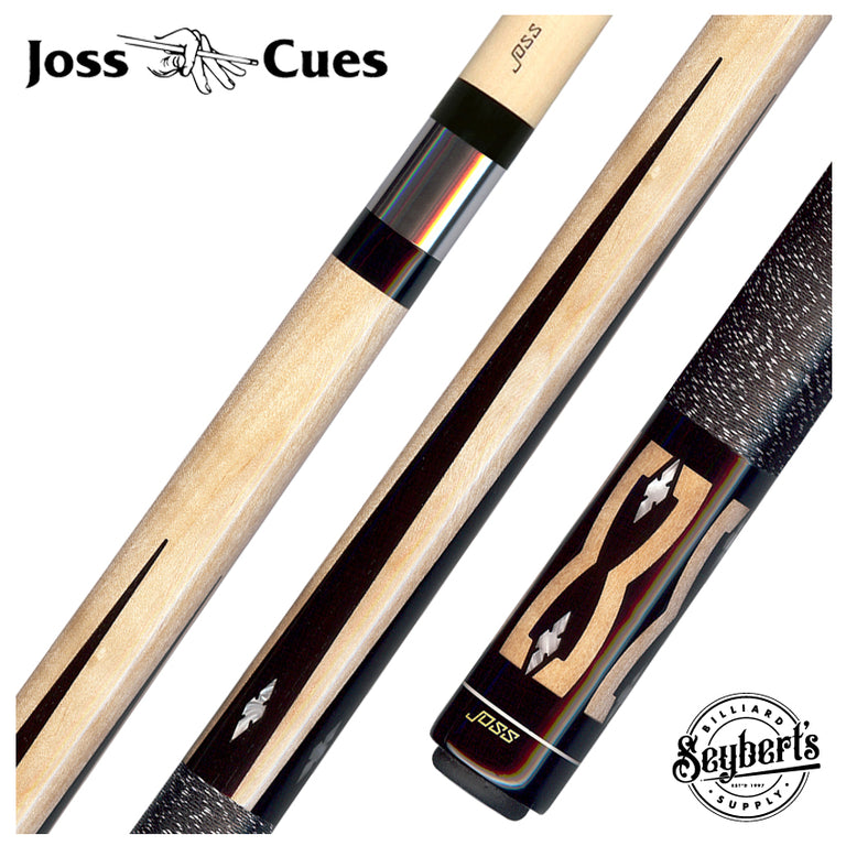 Joss Curly Maple with Black Points and Pearl Inlays Pool Cue - JC20-34