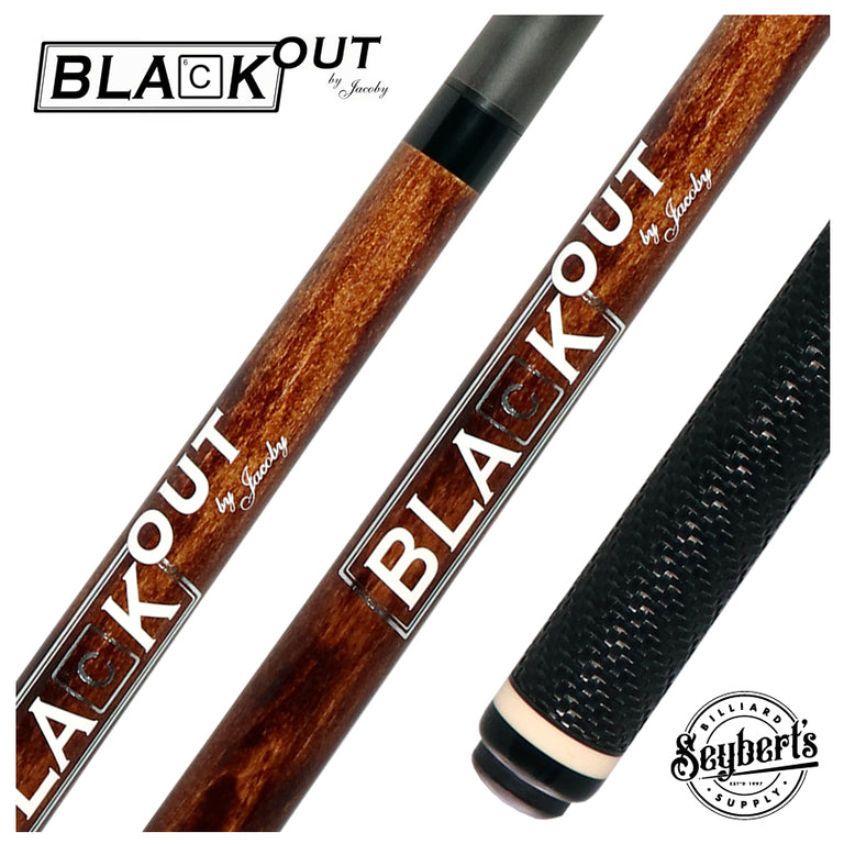 Jacoby BlaCkOut Brown with Wrap Carbon Fiber Straight Break Cue