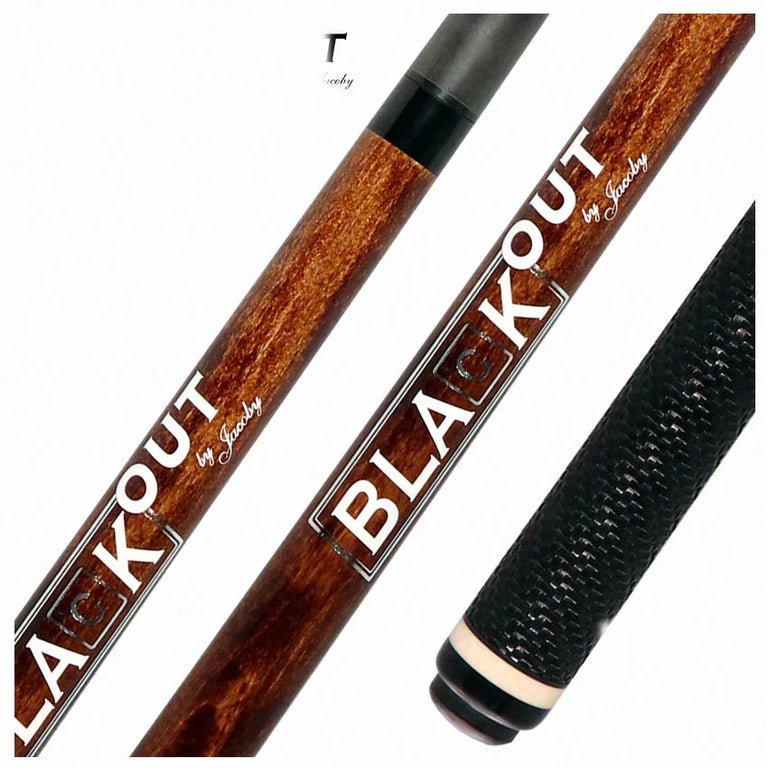 Jacoby BlaCkOut Brown with Wrap Carbon Fiber Straight Break Cue