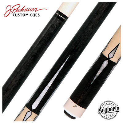 Pechauer JP T Series Carbon-Stained Maple with Sim. Ivory Points No Wrap Pool Cue