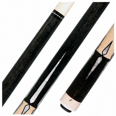 Pechauer JP Series JP10T Carbon-Stained Maple with Sim. Ivory Points No Wrap Pool Cue