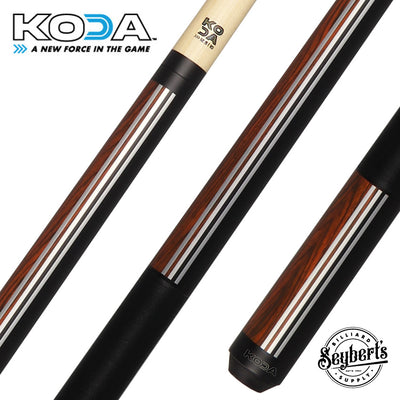 KODA Split Design Black and Cocobolo Graphic Pool Cue - KD29CO