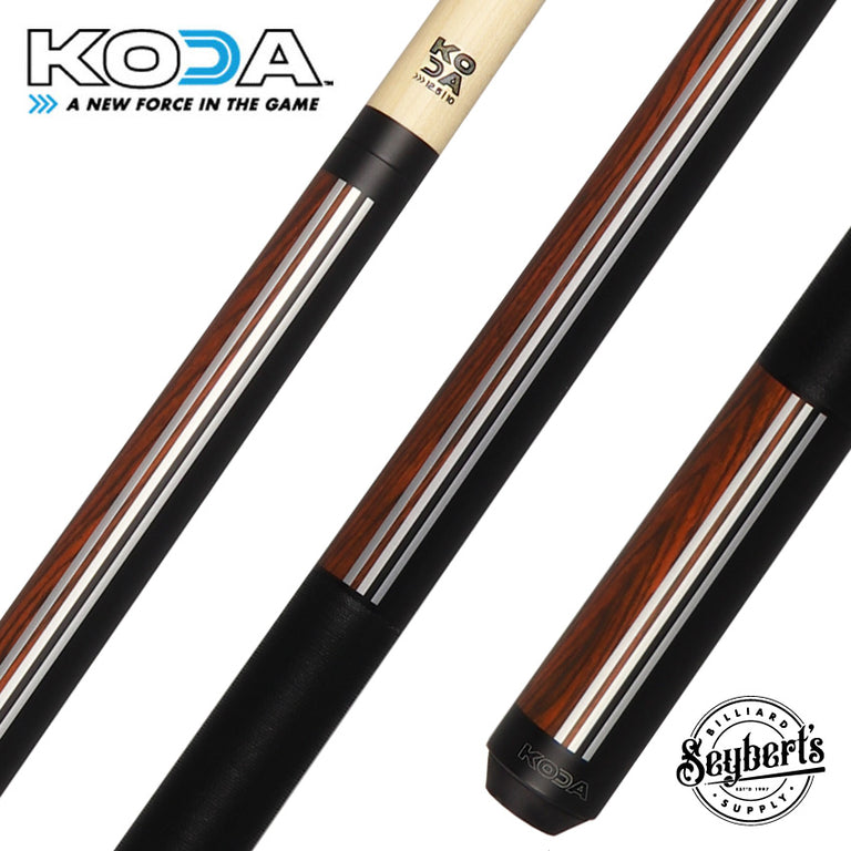 KODA Split Design Black and Cocobolo Graphic Pool Cue - KD29CO