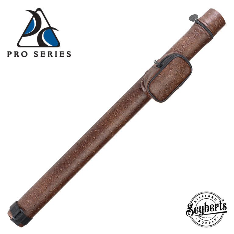 Pro Series Leatherette Brown 1x2 Hard Pool Cue Case - PJBNL