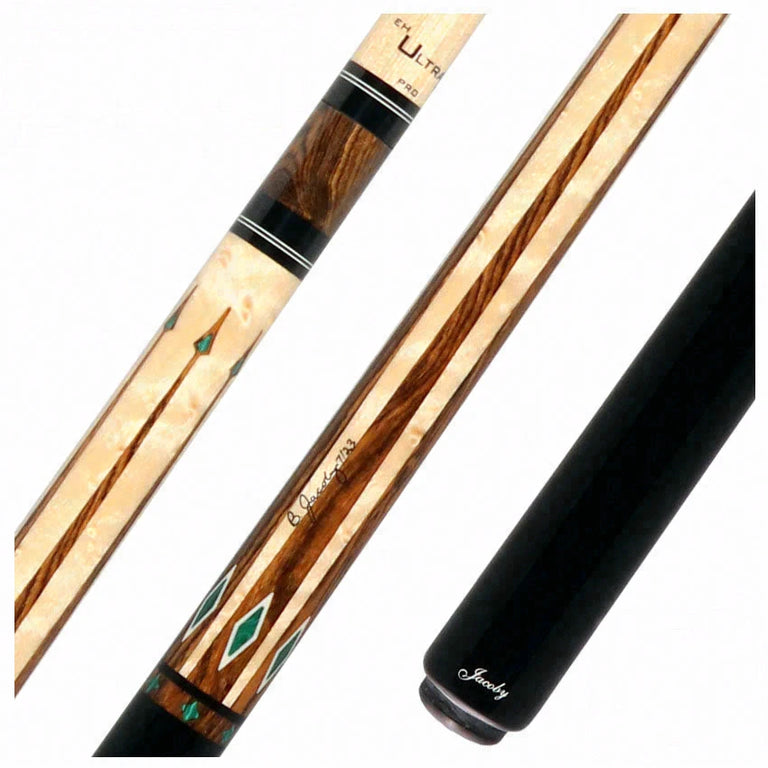 Jacoby Birdseye Maple with Bocote Points and Malachite Inlays Pool