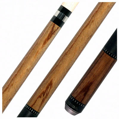 KODA Gray-Stained Zebrawood Pool Cue with Linen Wrap