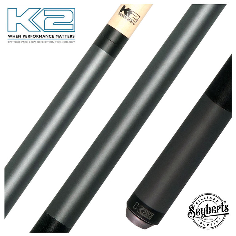 K2 Matte Smoke Gray Pool Cue with 12.50mm K2 LD Shaft