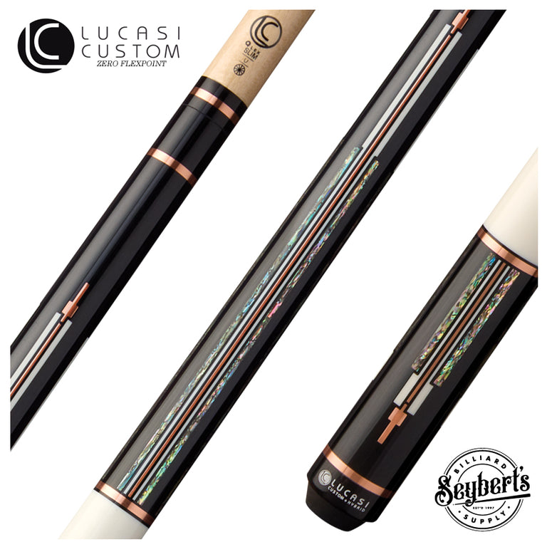 Lucasi Custom Art Deco Rose Gold & Mother-of-Pearl Pool Cue