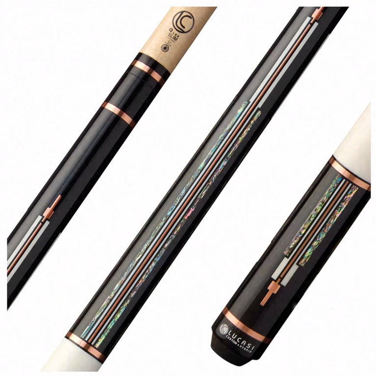 Lucasi Custom Art Deco Rose Gold & Mother-of-Pearl Pool Cue