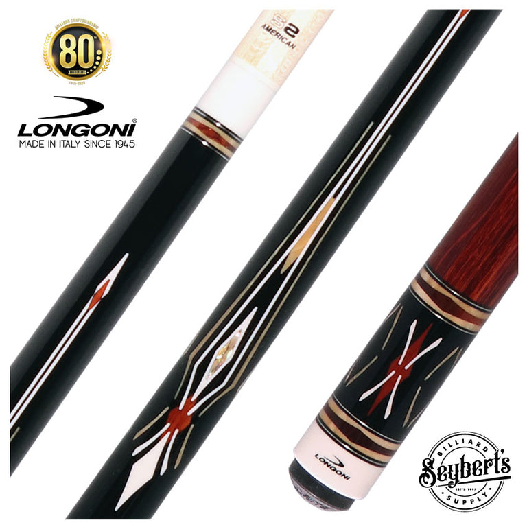 Longoni TP25C No Wrap Pool Cue with S2 American Shaft