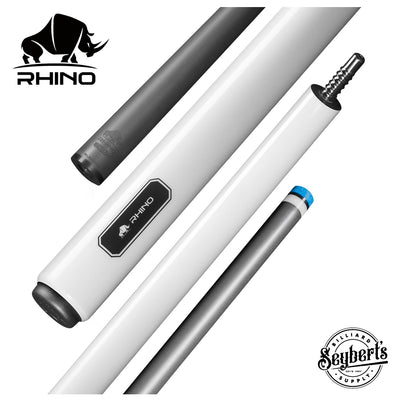 Rhino Luminax Series Pearl White No Wrap Pool Cue - RCLUMNWWH125