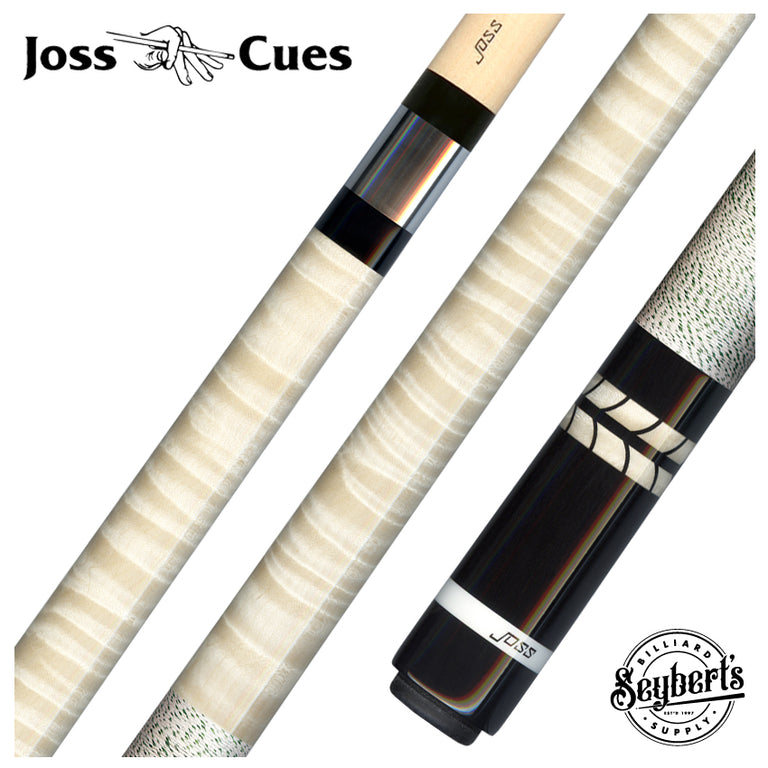 Joss Tiger Maple and Black with Maple Inlays Pool Cue - JC20-196