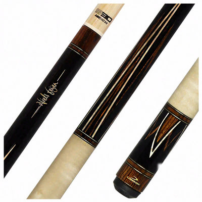 Longoni Niels Feijen Curly Flame Pool Cue with S30 American 12.8mm Maple Shaft - LG24573