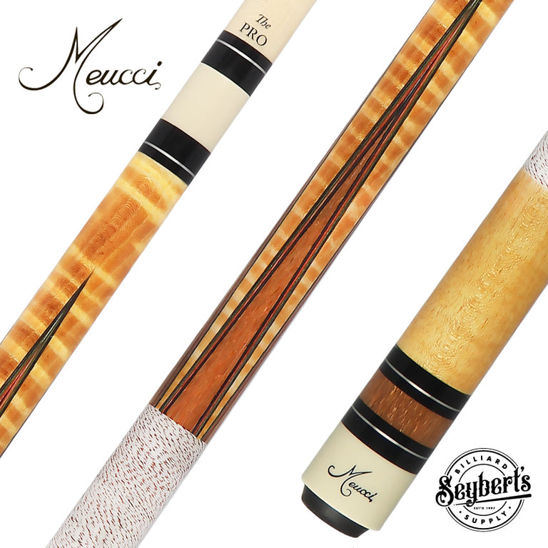 Meucci ECHO-1 Pool Cue - Curly Maple with Tulipwood Points and 