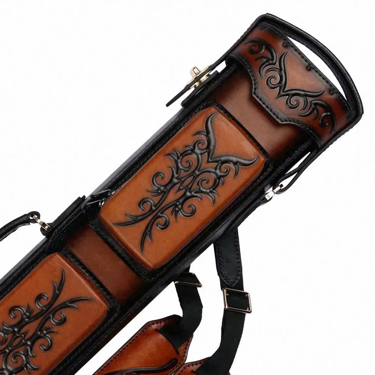 Predator Volturi Limited Edition Brown Leather 3x6 Hard Pool Cue Case