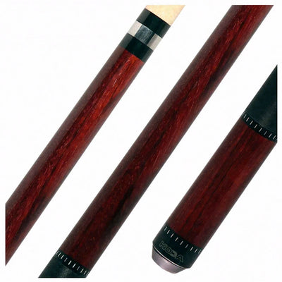 KODA Cocobolo-Stained Zebrawood Pool Cue with Linen Wrap