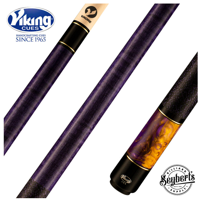 Viking BE0106 Bedlam Series Play Cue - Purple-Stained Maple with Purple Haze Pearl