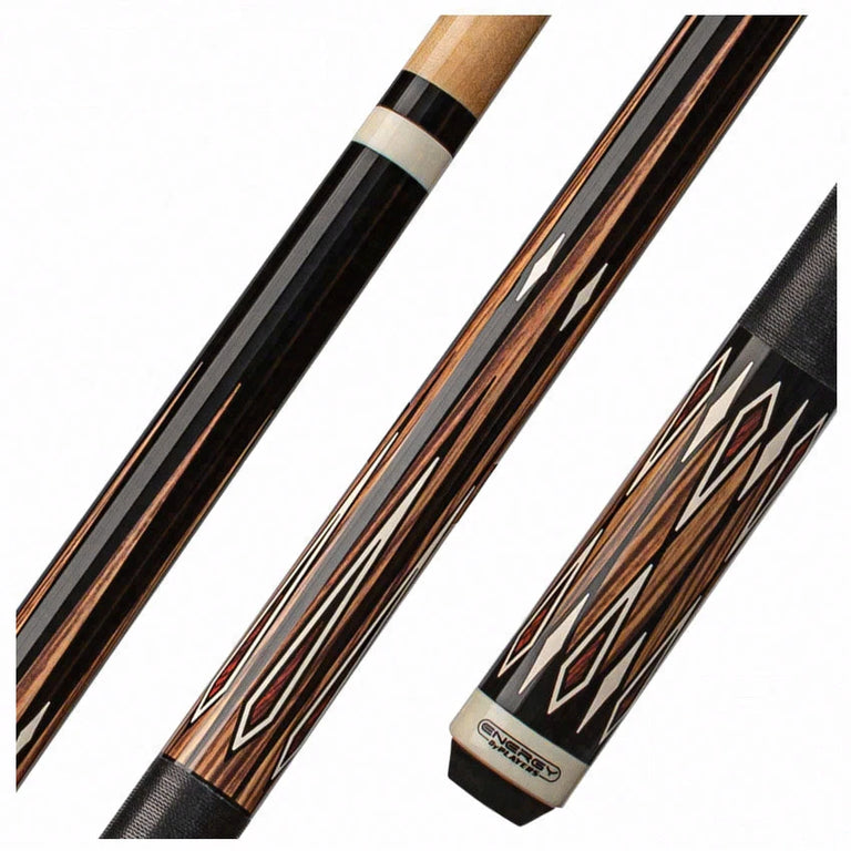 Players Energy Series Natural Maple Pool Cue with Black Linen Wrap