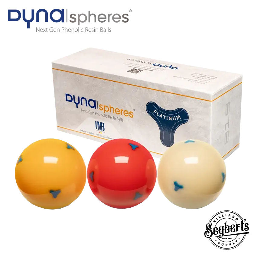 ダイナスフィア　Platinum Dynaspheres Platinum 615 Carom Ball Set - Seybert's Billiards Supply