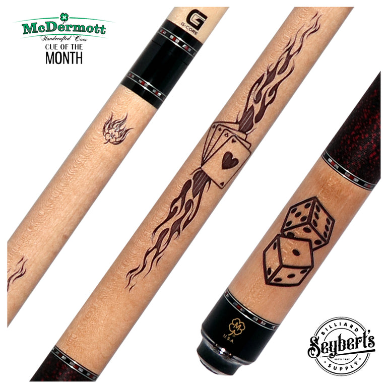 McDermott Wildfire Gambler Cue of the Month with G-Core Shaft