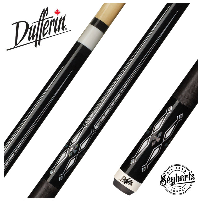 Dufferin Black and White with Linen Wrap Play Cue - D-SE23