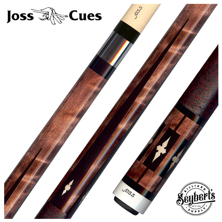 Joss Dark Stained Maple with Black Points and Maple Inlays Pool Cue - JC20-53