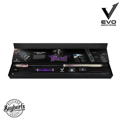EVO Beast Amethyst Lion Leather Wrap Pool Cue Maxbing Edition