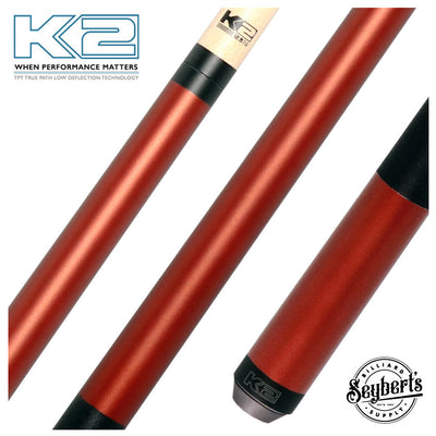 K2 Matte Metallic Copper Pool Cue with 12.50mm K2 LD Shaft