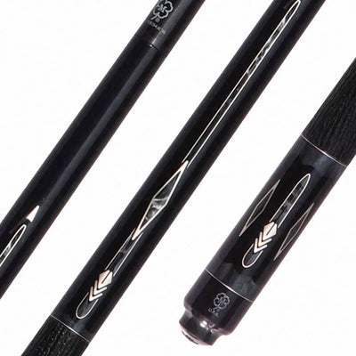 McDermott Limited Edition Black Knight Custom Pool Cue with Defy Carbon Shaft