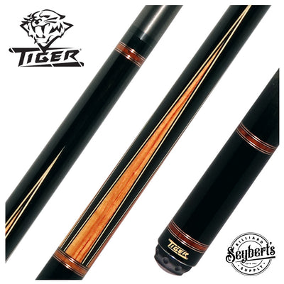 Tiger LX3 Ebony and Tulipwood Wrapless Pool Cue with Fortis Pro Carbon Fiber Shaft