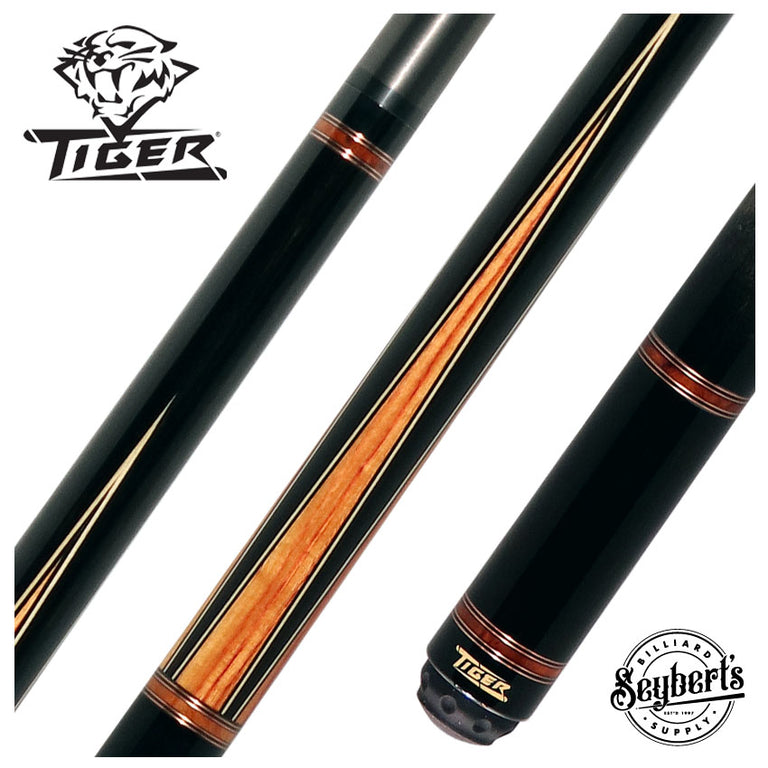 Tiger LX3 Ebony and Tulipwood Wrapless Pool Cue with Fortis Pro Carbon Fiber Shaft