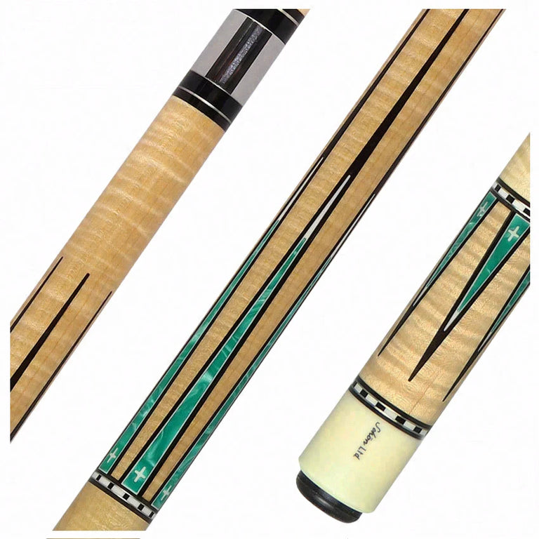 Schon Pool Cue - Light Stain with Teal Points - LTD2300-4LS