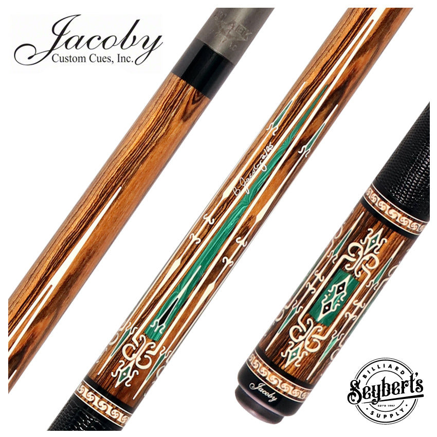 Jacoby Bocote with Malachite and White Juma Pool Cue with 12.70mm