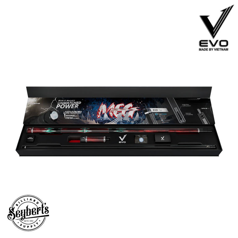 EVO MEG Crimson Jaw No Wrap Pool Cue Maxbing Edition