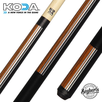 KODA Split Design Black and Bocote Graphic Pool Cue - KD29BC