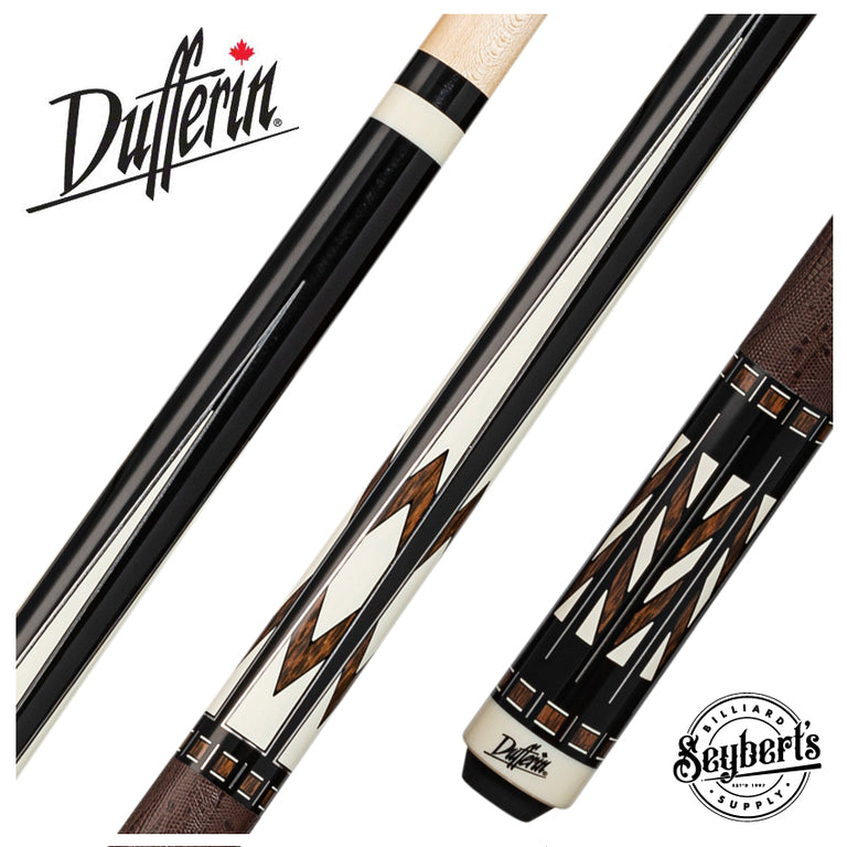 Dufferin Brown and Black with Leather Wrap Play Cue - D-SE52