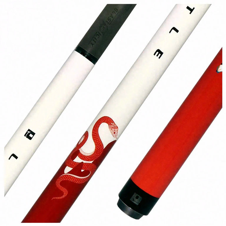 Little Monster Red Snake Graphic No Wrap Play Cue with Carbon Fiber Shaft