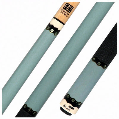 Fury Metallic Gray Pool Cue with Sharkskin Leather Wrap - FUCA9