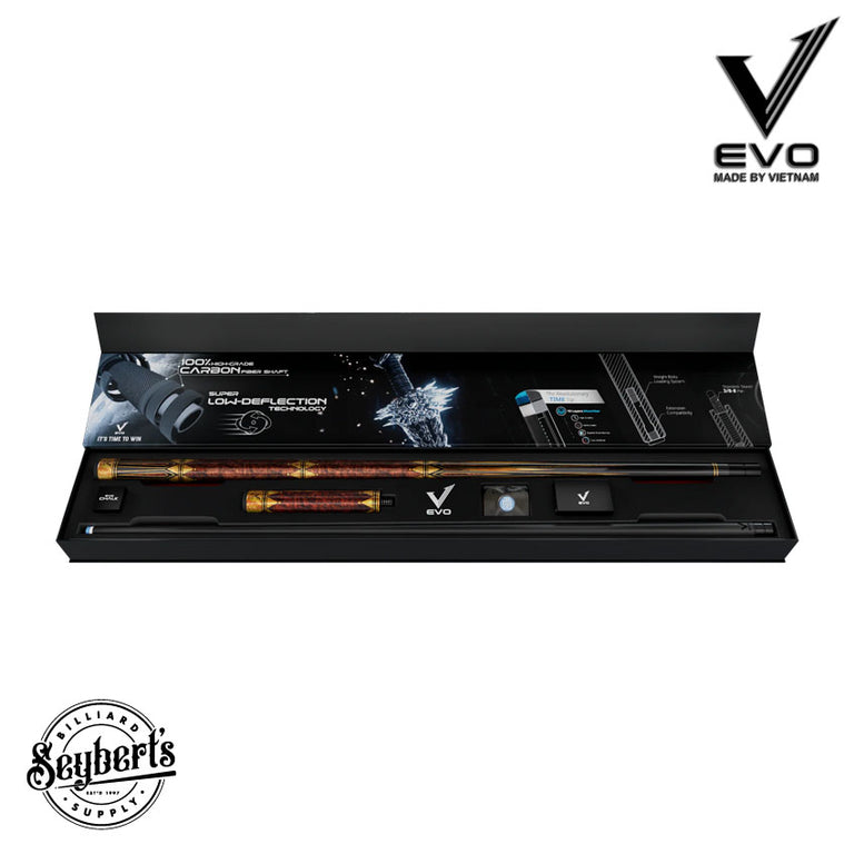 EVO Crystal Umber Crest No Wrap Pool Cue Maxbing Edition