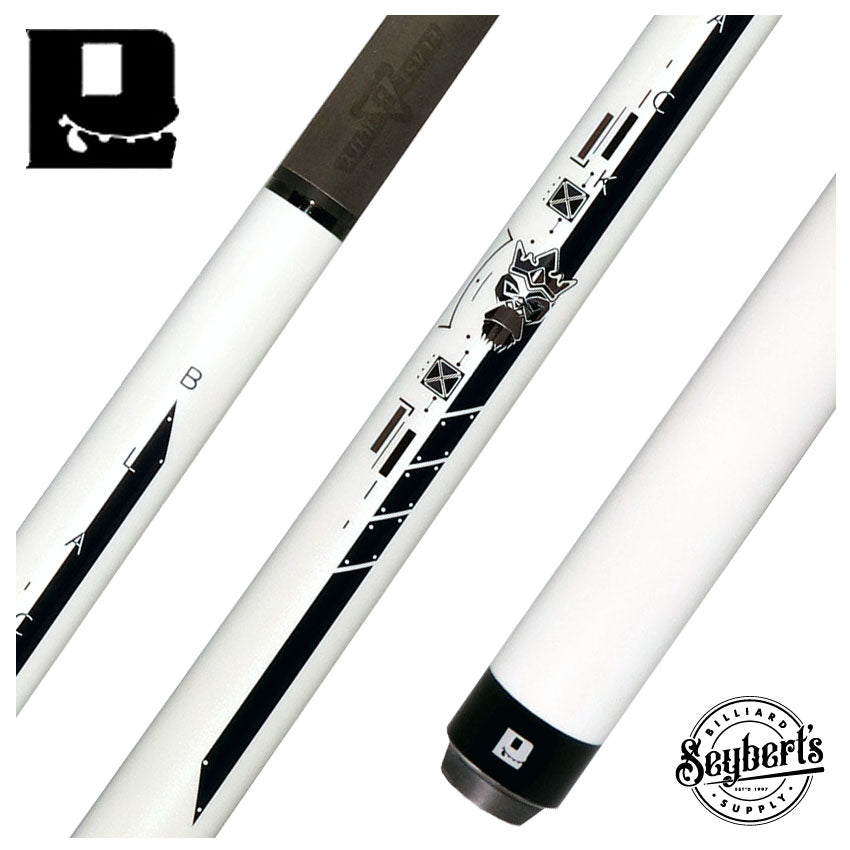 Little Monster White Egg No Wrap Break/Jump Cue with Carbon Fiber