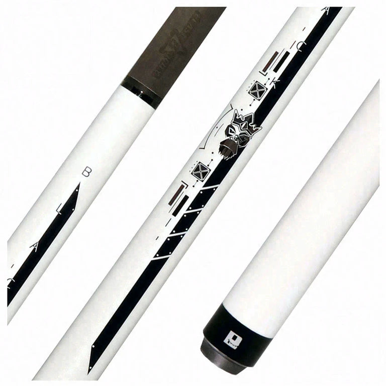 Little Monster White Egg No Wrap Break/Jump Cue with Carbon Fiber Shaft